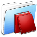  Aqua Stripped Folder Library 